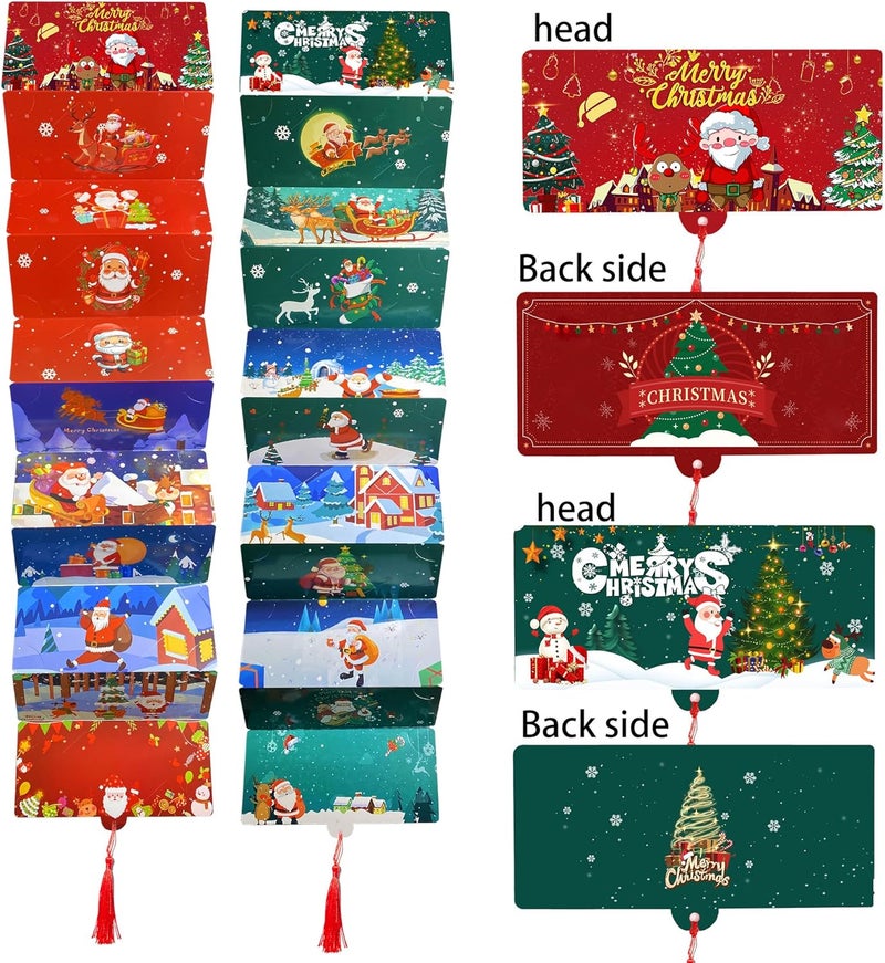 Pittera unique christmas cash gift envelopes for cash 10 slots，unusual christmas money holders for gifts envelopes card booklet，xmas money envelopes for ideas (4Pack) - Image 3